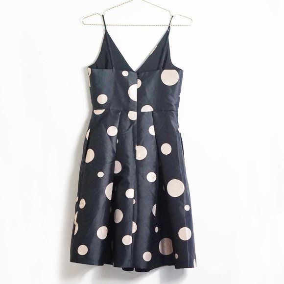 1901 Black Gold Polka Dot Fit & Flare Party Dress - Picture 4 of 6
